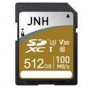 SDカード SDXCカード 512GB JNHブランド R:100MB/s Class10 UHS-I U3 V30対応 4K Ultra HD  国内正規品3年保証