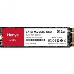 Hanye SSD 512GB 内蔵 SATA M.2 2280 SATA III 6.0Gb/s 550MB/s M200 正規代理店品 国内3年保証