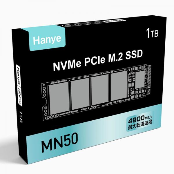 Hanye SSD 1TB PCIe Gen4x4 M.2 NVMe 2280 R:4900MB/s W:4600MB/s MN50 正規代理店品 国内5年保証