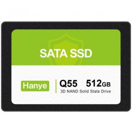 Hanye SSD 512GB 内蔵型 2.5インチ 7mm SATAIII 6Gb/s 550MB/s 3D NAND採用 Q55 アルミ製筐体 PS4検証済み 国内3年保証