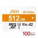 microSDXC 512GB JNHブランド 超高速 R:100MB/S  W:85MB/S  Class10 UHS-I U3 V30 4K Ultra HD A2対応 5年保証 Nintendo Switch/DJI OSMO/GoPro動作確認済