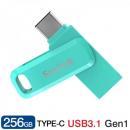 USBメモリ 256GB SanDisk サンディスク USB3.1 Gen1 USB-A/Type-C 両コネクタ搭載 R:150MB/s 回転式SDDDC3-256G-G46G  海外パッケージ