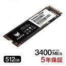 Acer Predator GM3500 PCIe NVMe M.2 2280 SSD 512GB R:3400MB/s W:1800MB/s PCIe Gen3x4 3D Nand TLC 国内5年保証
