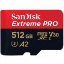 microSDXC 512GB SanDisk Extreme PRO UHS-I U3 V30 4K A2対応 R: 170MB/s W: 90MB/s  SD変換アダプター付 海外パッケージ