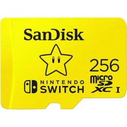 microSDXC 256GB for Nintendo Switch SanDisk UHS-I  U3 R:100MB/s W:90MB/s 海外向けパッケージ