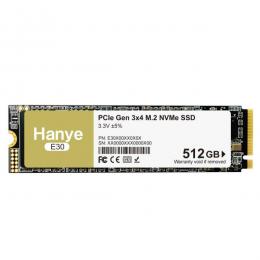 Hanye PCIe NVMe M.2 2280 SSD 512GB R:3500MB/s W:2700MB/s 3D Nand TLC PCIe Gen3x4 E30-512GTN1 正規代理店品 国内5年保証