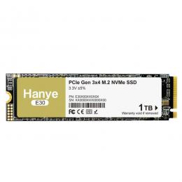 Hanye PCIe NVMe M.2 2280 SSD 1TB R:3500MB/s W:3200MB/s 3D Nand TLC PCIe Gen3x4 E30-1TBTN1正規代理店品 国内5年保証