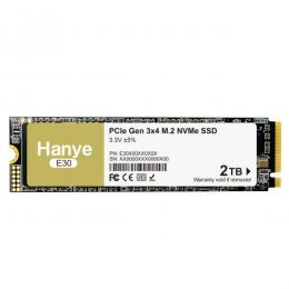 Hanye PCIe NVMe M.2 2280 SSD 2TB R:3400MB/s W:3000MB/s 3D Nand TLC PCIe Gen3x4 E30-2TBTN1  正規代理店品 国内5年保証