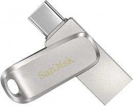 USBメモリー256GB SanDisk USB3.1 Gen1-A/Type-C 両コネクタ搭載Ultra Dual Drive Luxe R:150MB/s 回転式海外パッケージ
