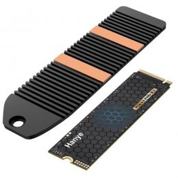 Hanye 内蔵 SSD 2TB PCIe Gen4x4 M.2 NVMe 2280 ヒートシンク付き PS5動作確認済み R:7400MB/s W:6500MB/s 3D Nand TLC HE80 国内5年保証