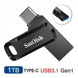 USBメモリ 1TB SanDisk USB3.1 Gen1-A/Type-C 両コネクタ搭載Ultra Dual Drive Go R:150MB/s SDDDC3-1T00-G46  回転式海外パッケージ